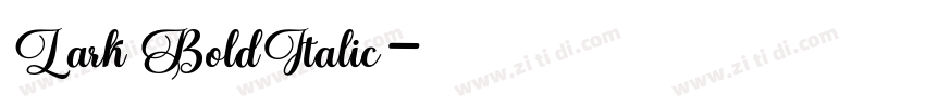 Lark BoldItalic字体转换